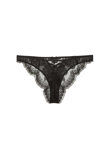 Mila Cheeky- black- flat- fleur du mal