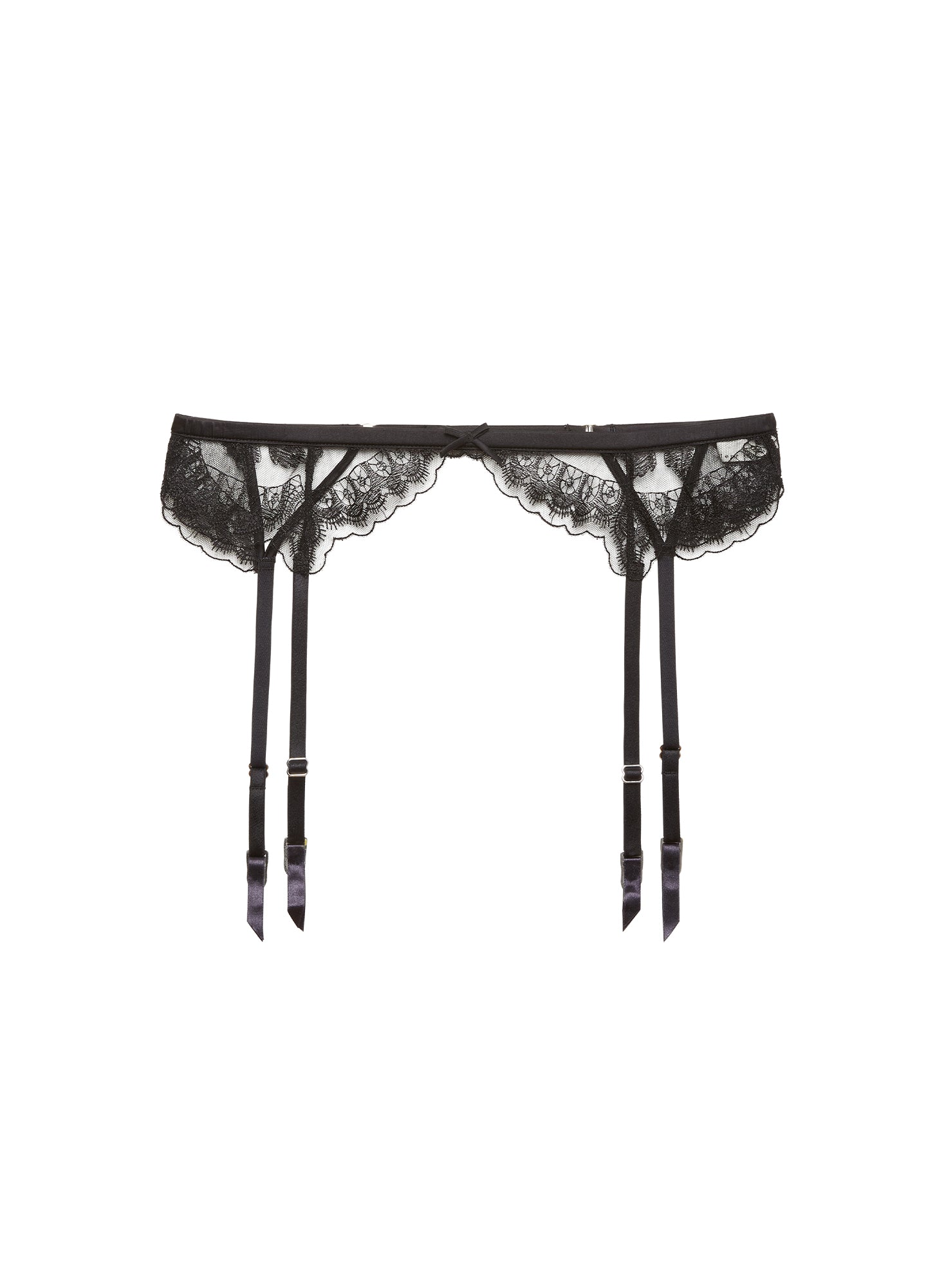 Mila Garter Belt-black- flat