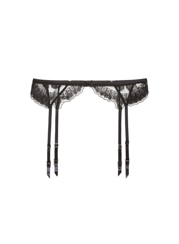 Mila Garter Belt-black- flat