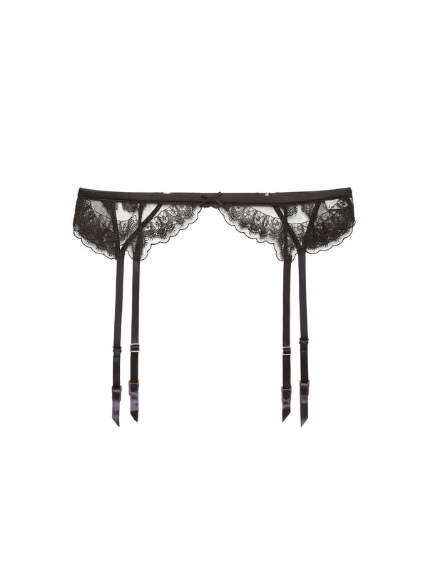 Black - Mila Garter Belt | Fleur du Mal