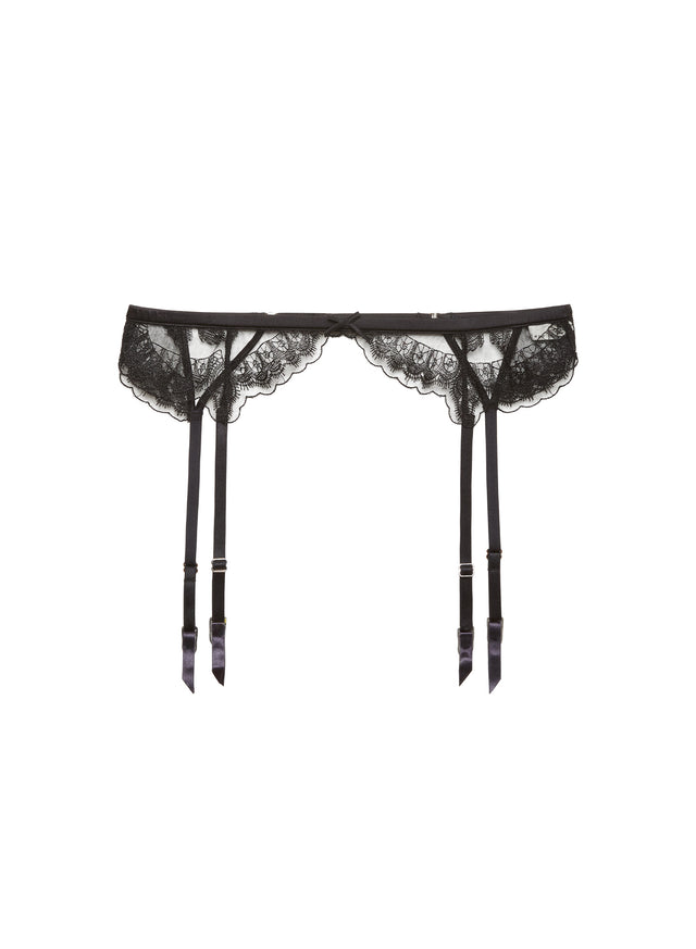 Black - Mila Garter Belt | Fleur du Mal