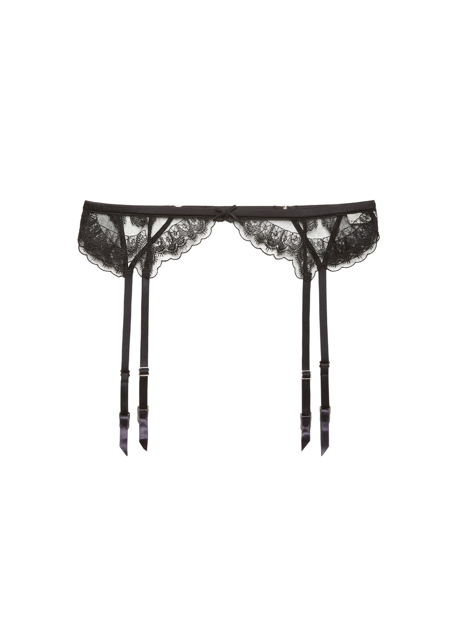 Black - Mila Garter Belt | Fleur du Mal