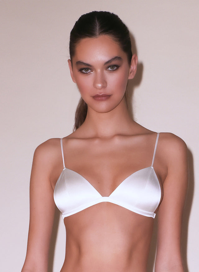 Ivory - Molded Luxe Triangle Bra | Fleur du Mal