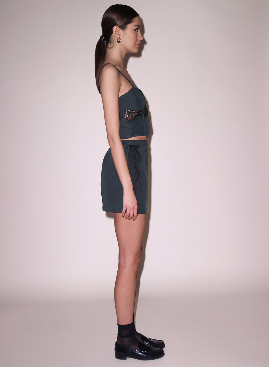 Shadow - Nylon Mini Skirt | Fleur du Mal