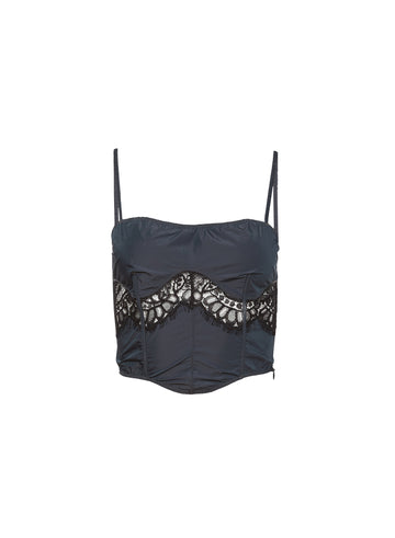 Shadow - Nylon & Lace Bustier | Fleur du Mal