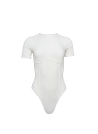 Organic Cotton bodysuit in ivory