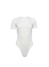 Organic Cotton bodysuit in ivory