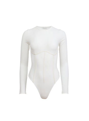 Black - Organic Cotton Long Sleeve T-Shirt Bodysuit | Fleur du Mal