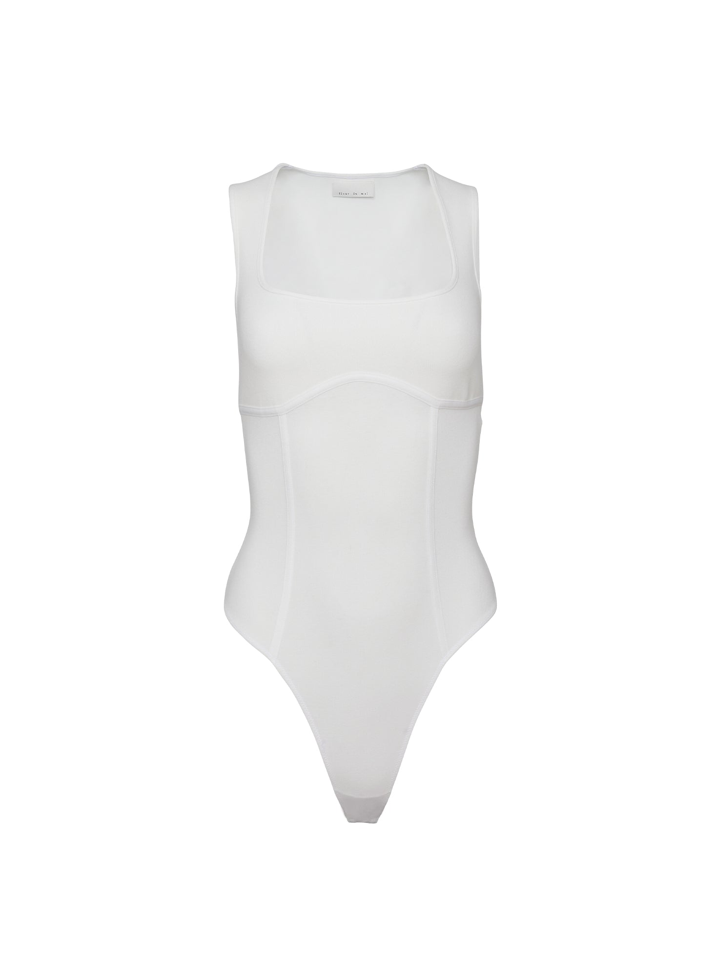 Organic Cotton Scooped Bodysuit Ivory-fleur du mal