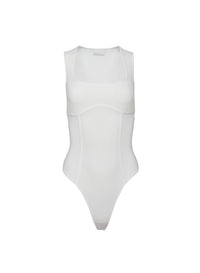 Organic Cotton Scooped Bodysuit Ivory-fleur du mal