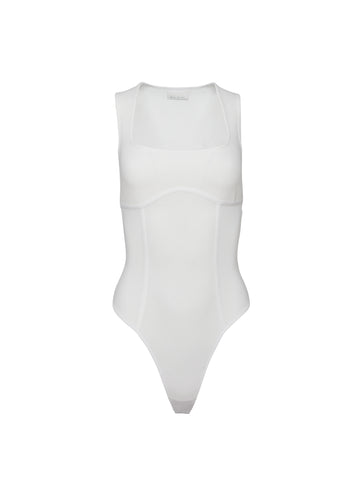 Ivory - Organic Cotton Scoop Neck Bodysuit | Fleur du Mal
