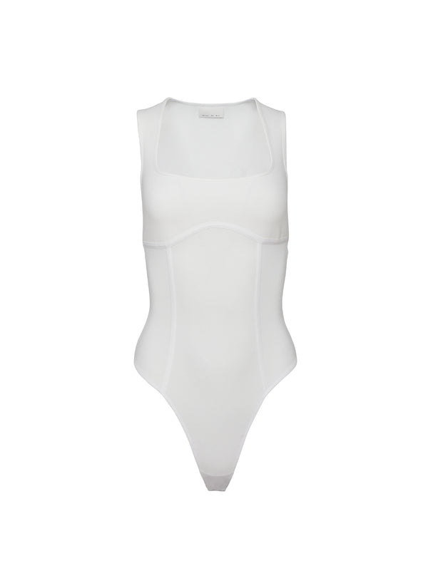 Ivory - Organic Cotton Scoop Neck Bodysuit | Fleur du Mal