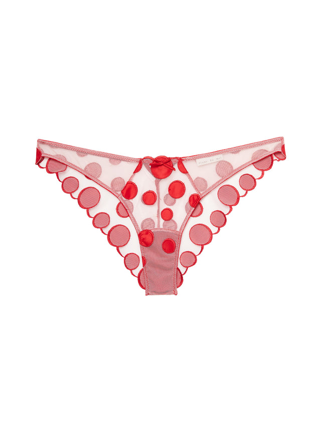 Rouge - Polka Dot Embroidery Cheeky | Fleur du Mal