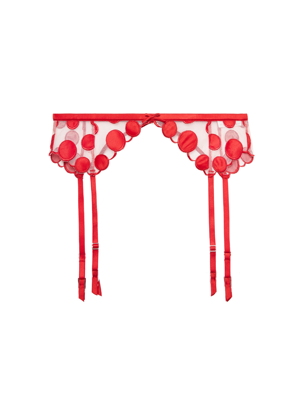 Rouge - Some Like It Dot Garter Belt | Fleur du Mal