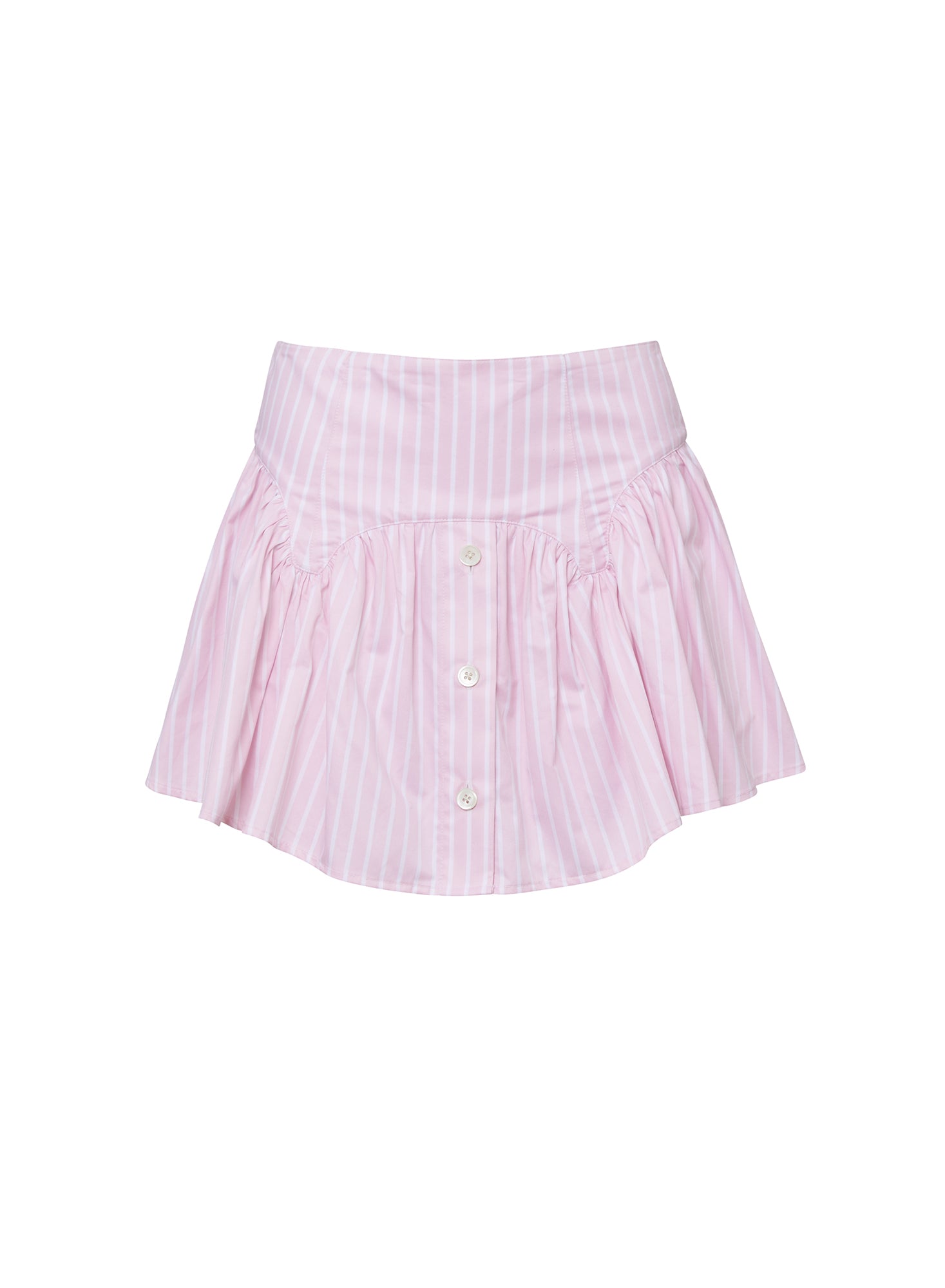 Poplin Garter Skort-Pink- Bubblegum Stripe - Fleur du Mal