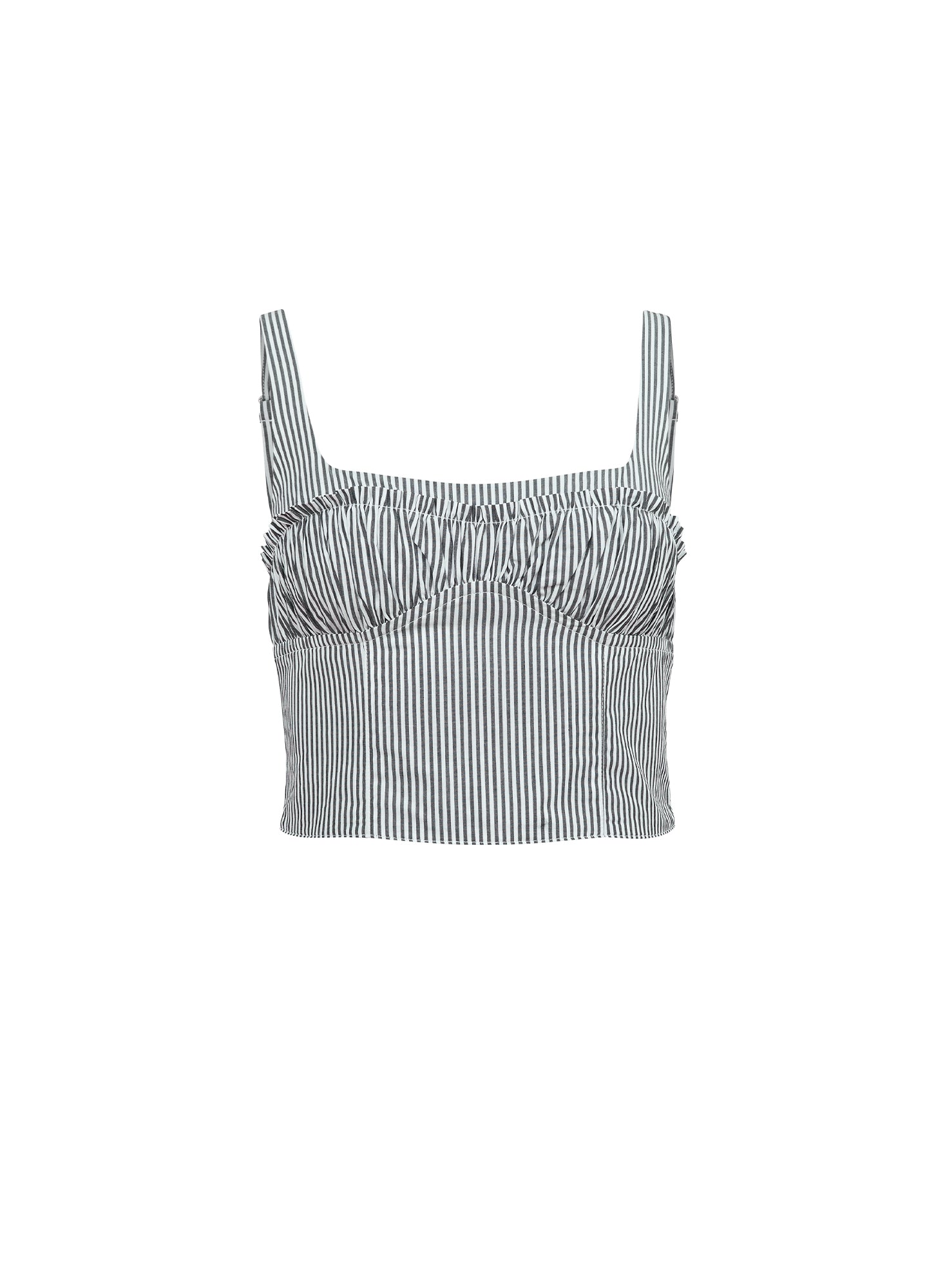 Poplin Bustier Top- black & white-fleur du mal
