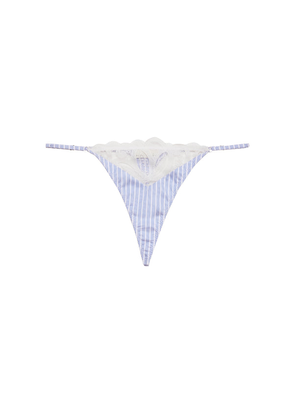 East hampton stripe - Hampton Poplin V-String | Fleur du Mal