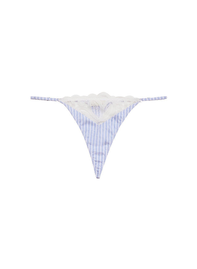 East hampton stripe - Hampton Poplin V-String | Fleur du Mal