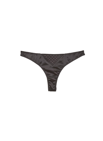 Black - Quilted Luxe Thong | Fleur du Mal