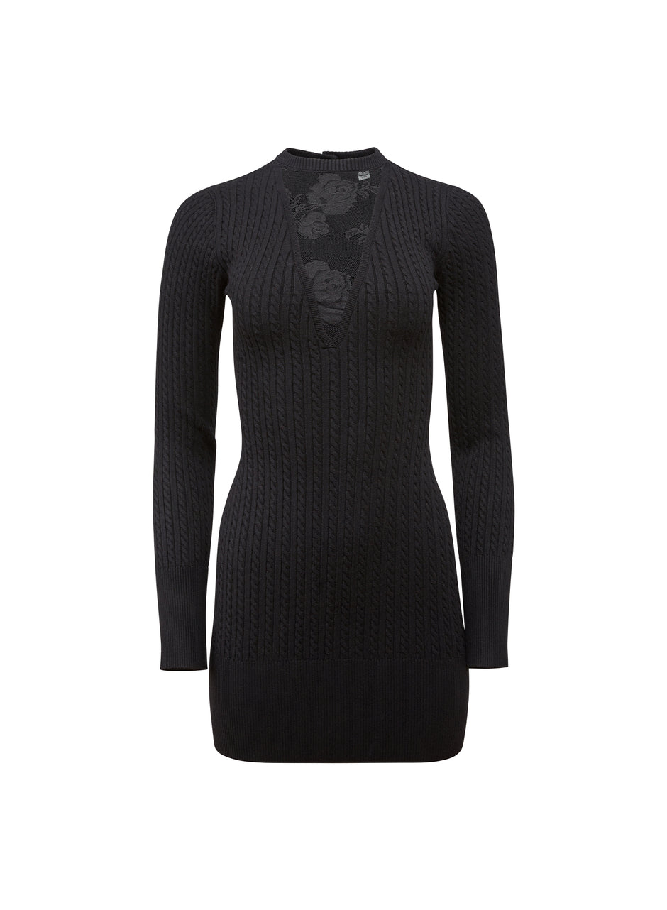 Black - Quinn Mini Dress | Fleur du Mal