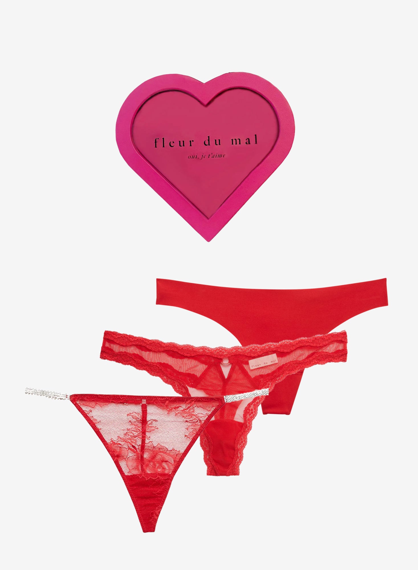 Body - Rouge Thong Heart Gift Box-fleur du mal
