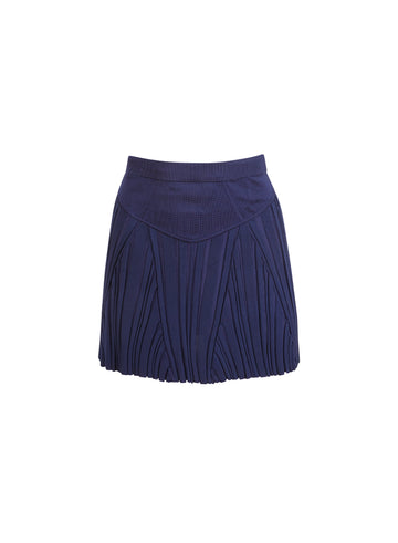 Night sky - Rib Flared Skirt | Fleur du Mal