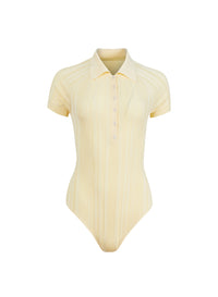 Rib Polo Bodysuit