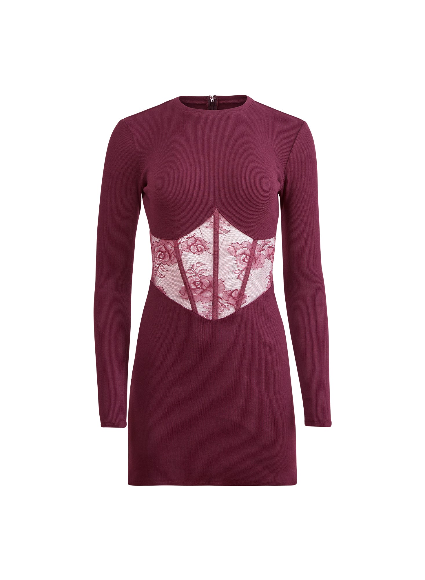 Rib & Bouquet Lace Boned Dress