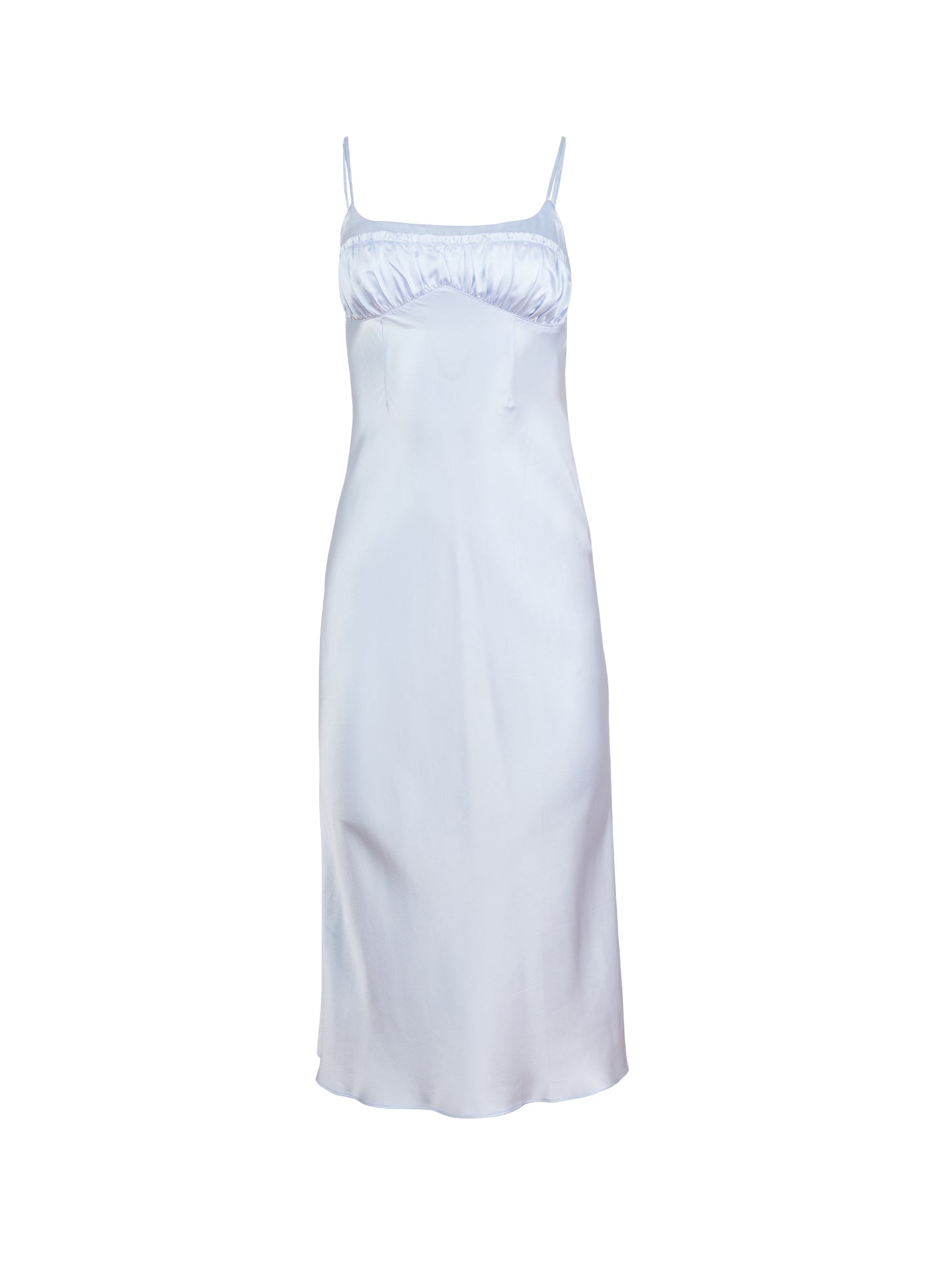 Ruched Bust Dress in light blue