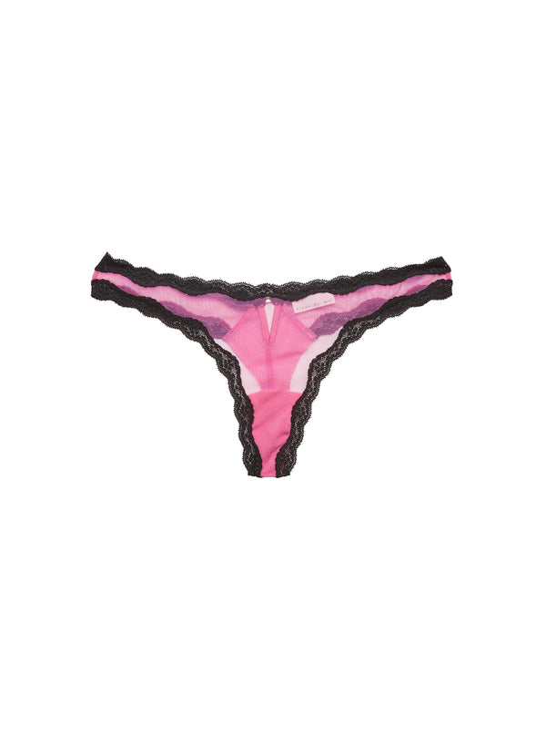 Pretty pink - Sheer Tulle Thong | Fleur du Mal