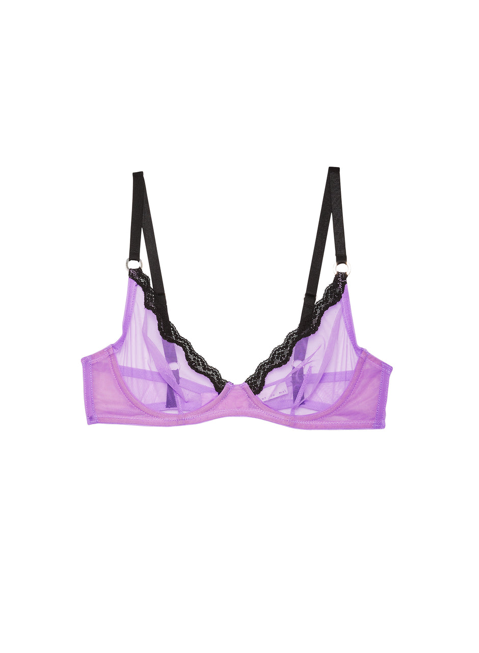 Spring lavender - Sheer Tulle Demi Bra | Fleur du Mal