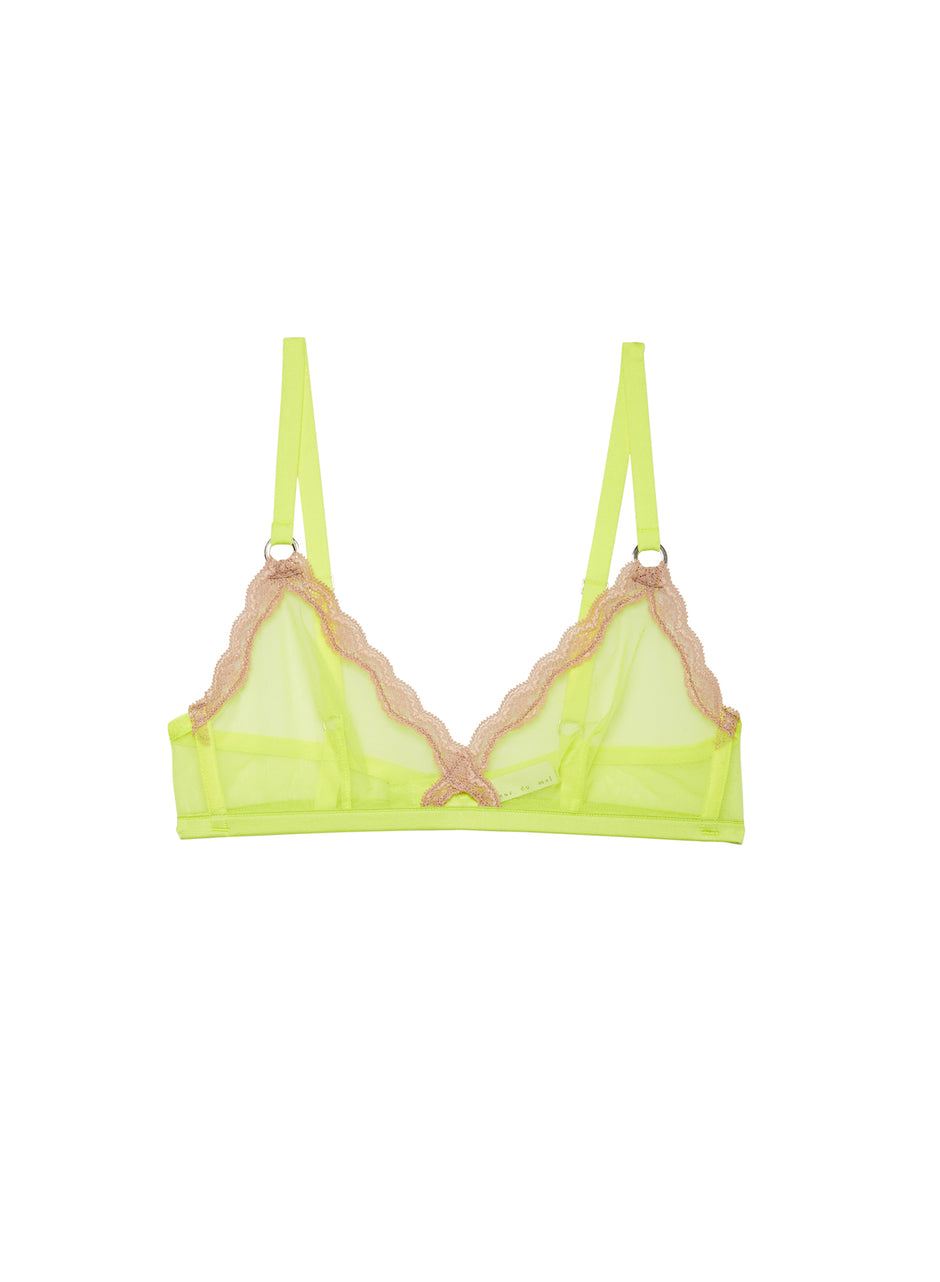 Neon lemon - Sheer Tulle Bralette | Fleur du Mal