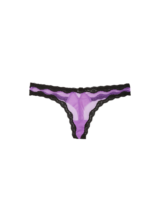 Spring lavender - Sheer Tulle Thong | Fleur du Mal