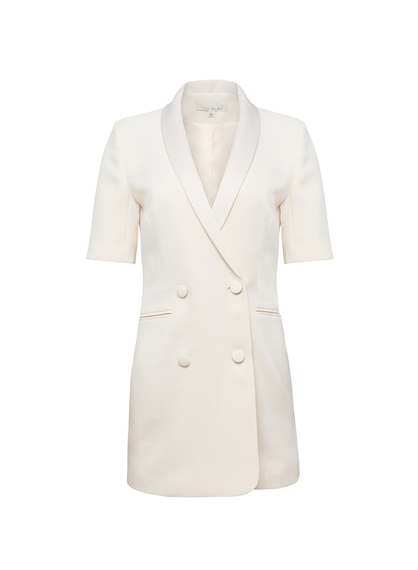Ivory - Short Sleeve Blazer Dress | Fleur du Mal