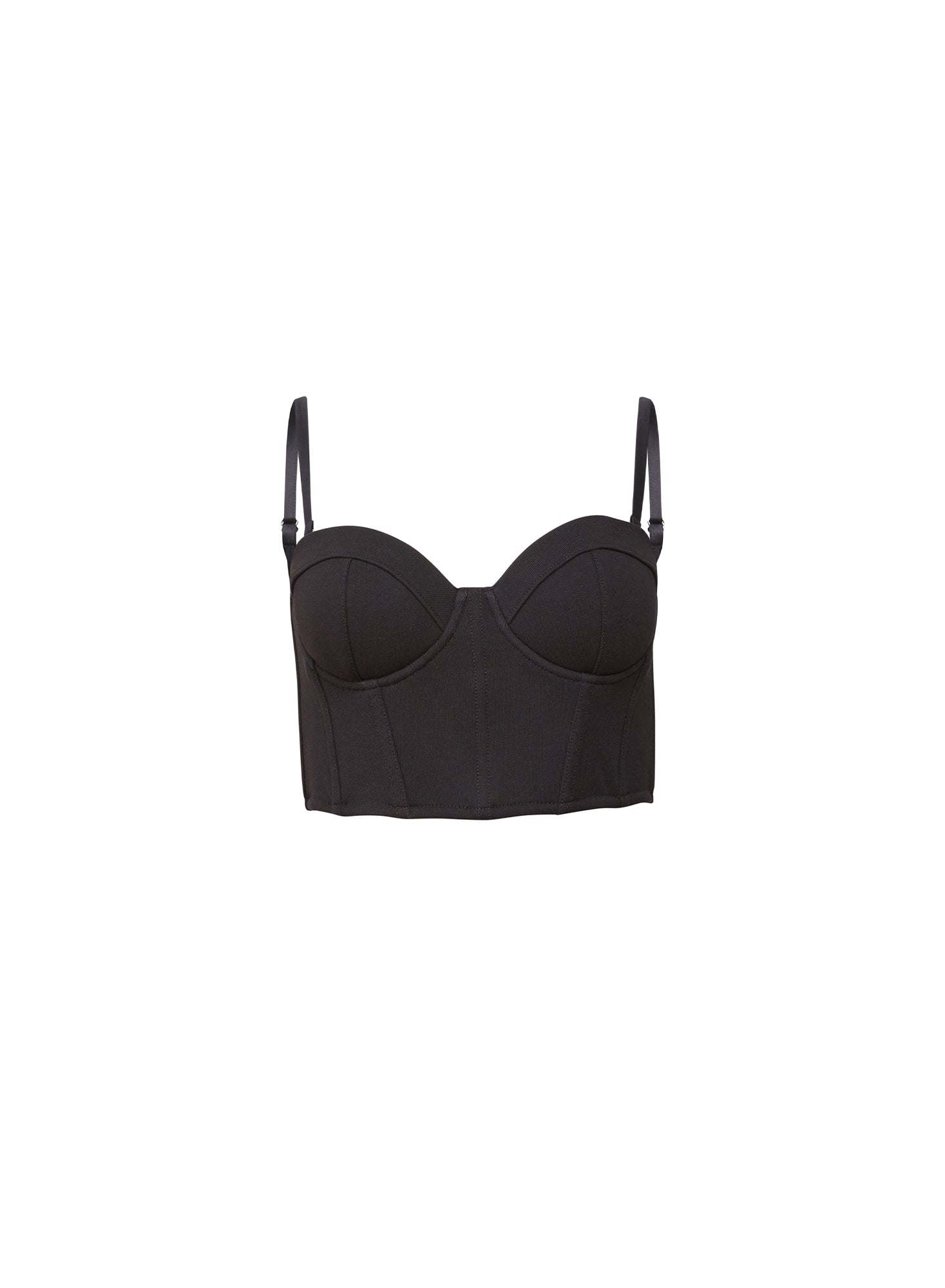 Black Cropped Terry Bustier | Fleur du Mal
