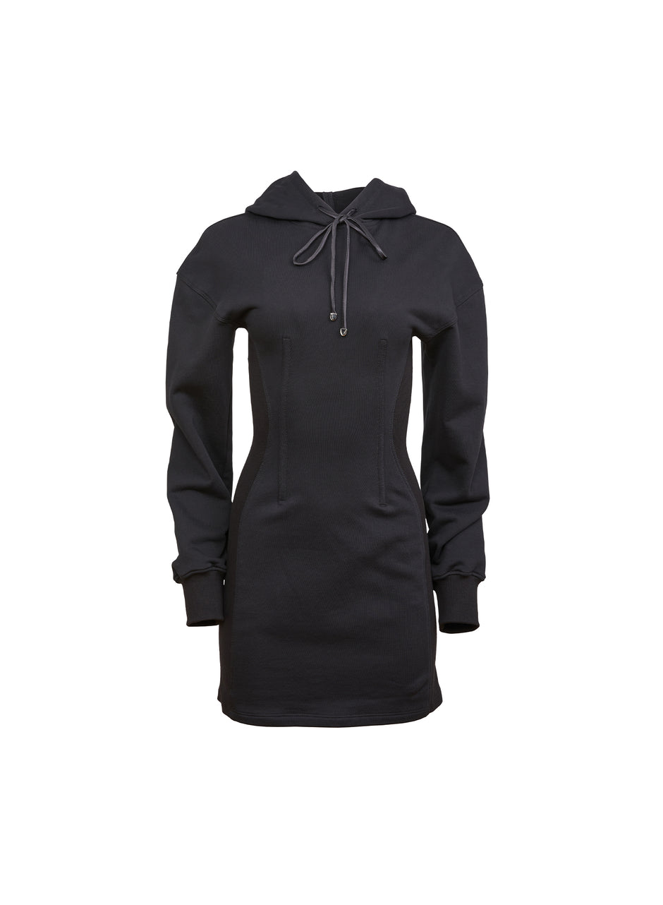 Black - Hoodie Corset Dress | Fleur du Mal