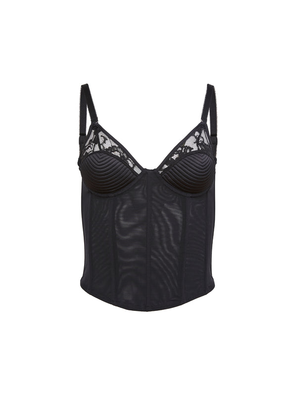 Black - Juliet Lace Bebe Bustier | Fleur du Mal