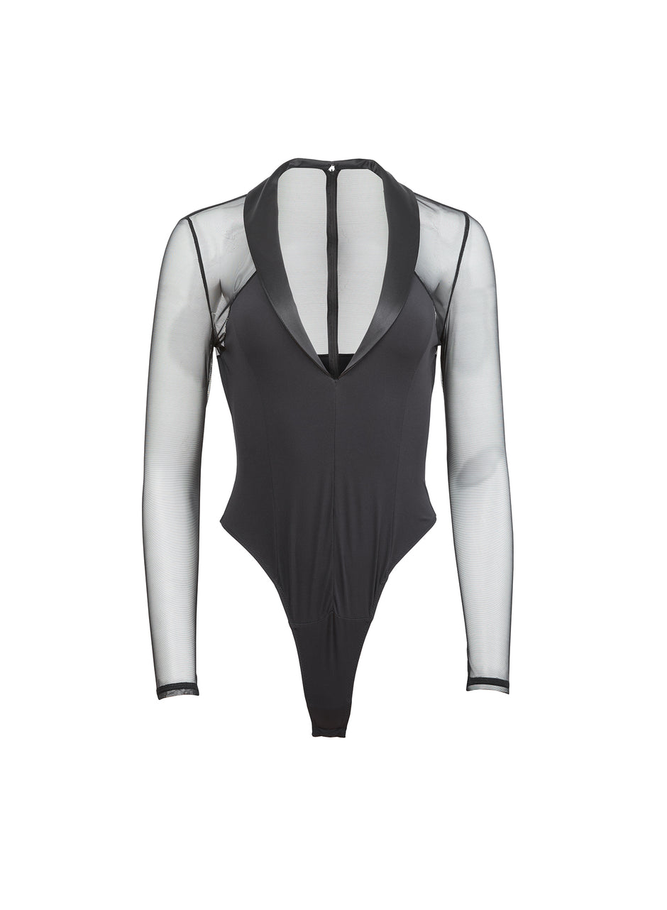 Black - Tuxedo Bodysuit | Fleur du Mal