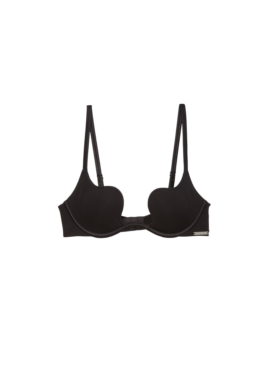 Black - Le Stretch Micro Seduce U-Plunge Bra | Fleur du Mal