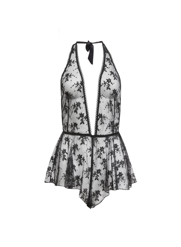 Black - Untie Me Playsuit | Fleur du Mal