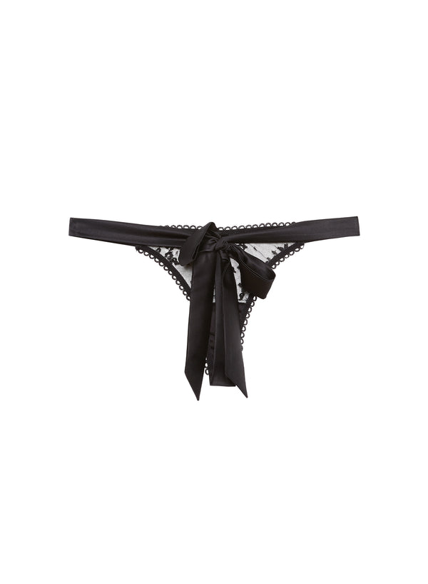 Black - Untie Me Thong | Fleur du Mal