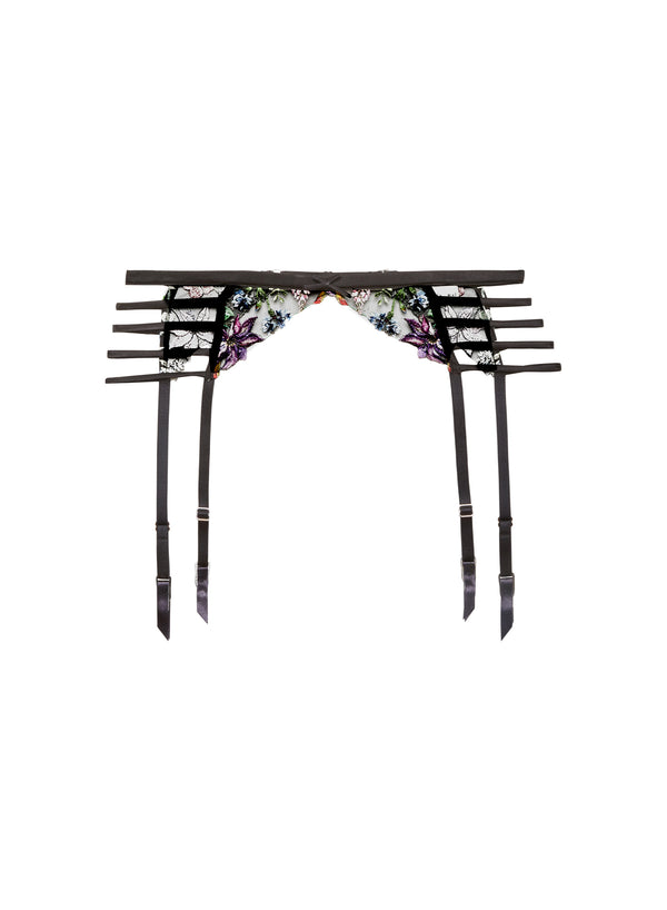 Black - Wildfleur Garter Belt | Fleur du Mal