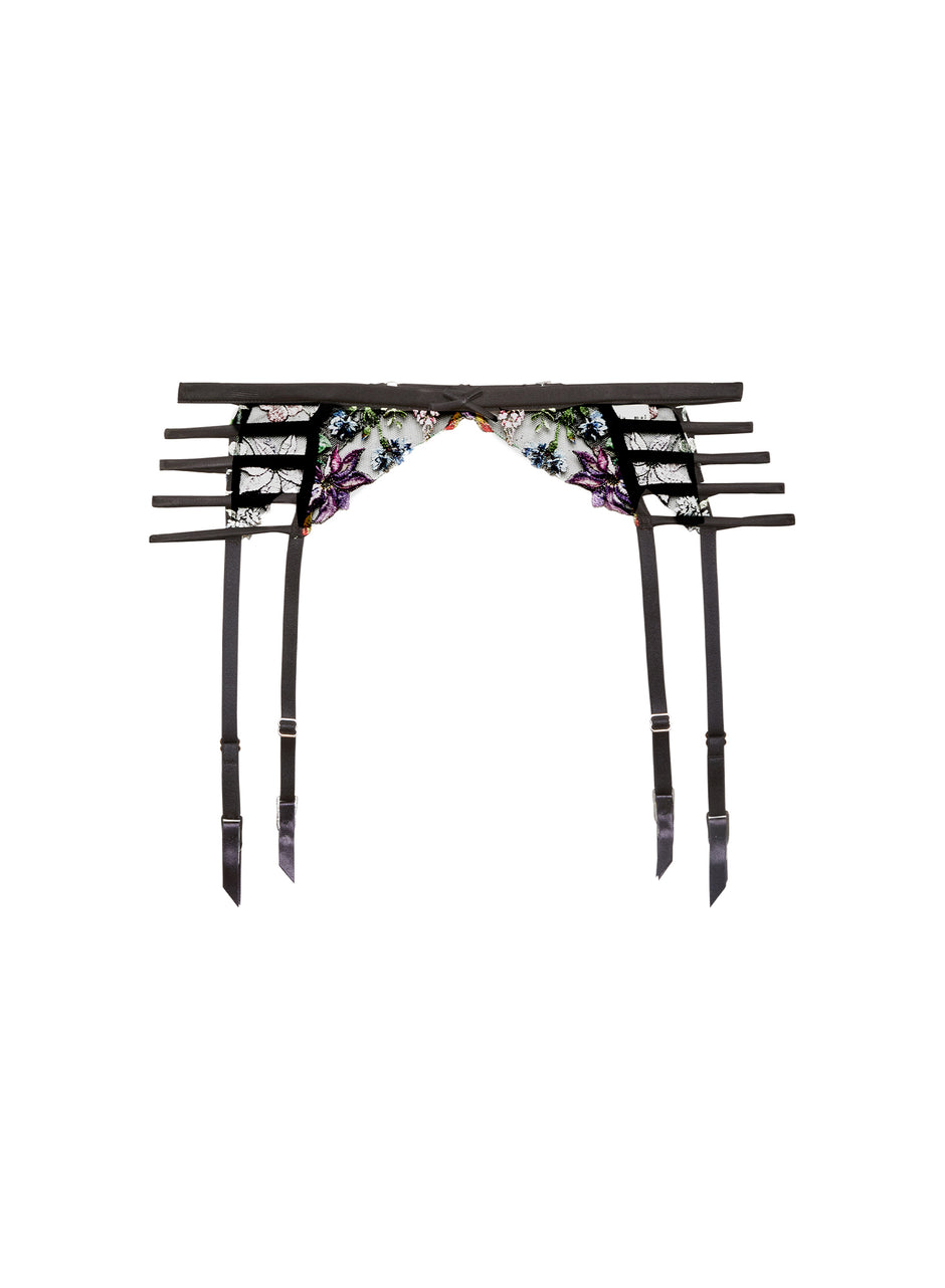 Black - Wildfleur Garter Belt | Fleur du Mal