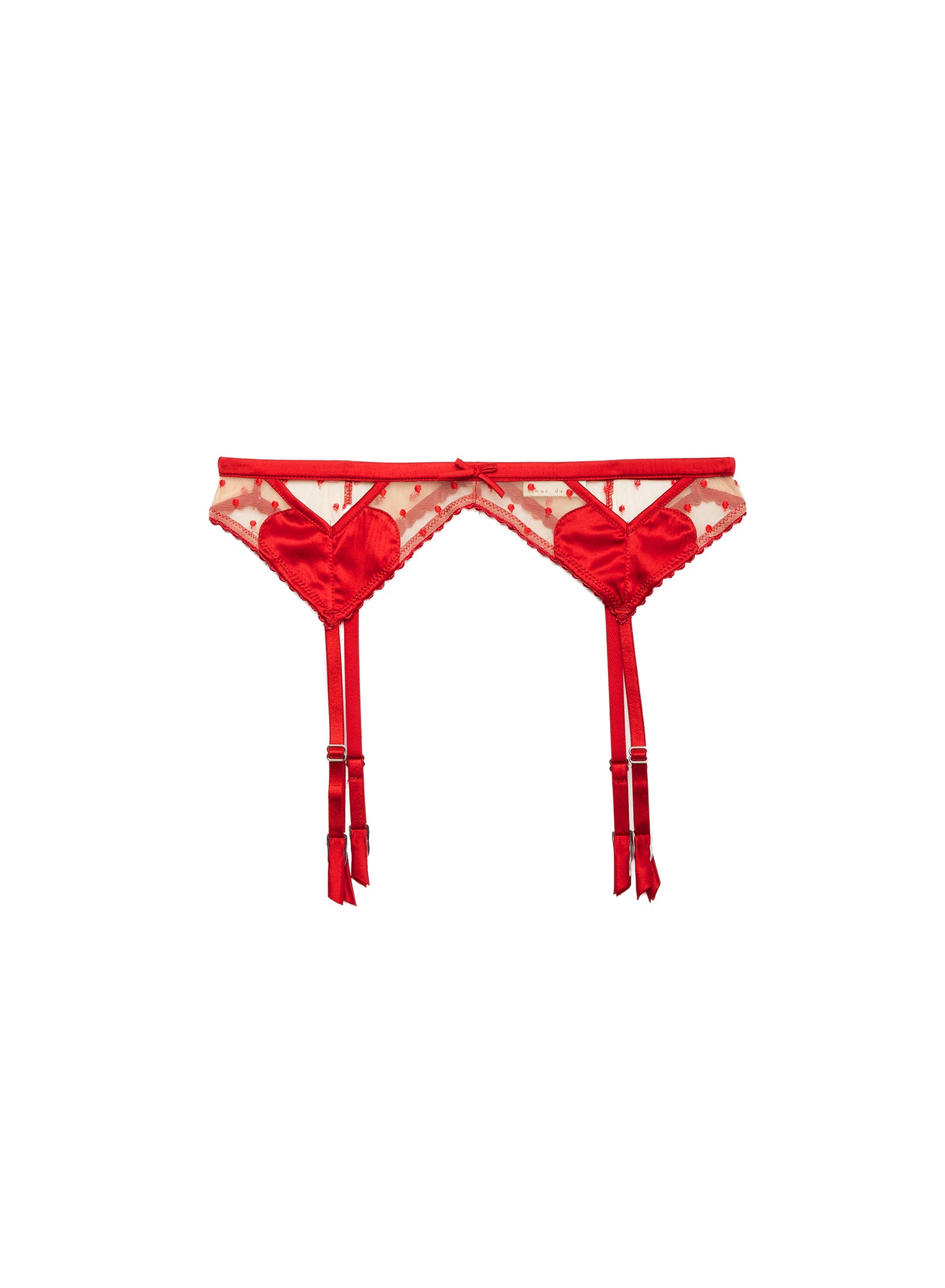 Amour Bra, Cheeky & Garter Belt in red- fleur du mal- flat