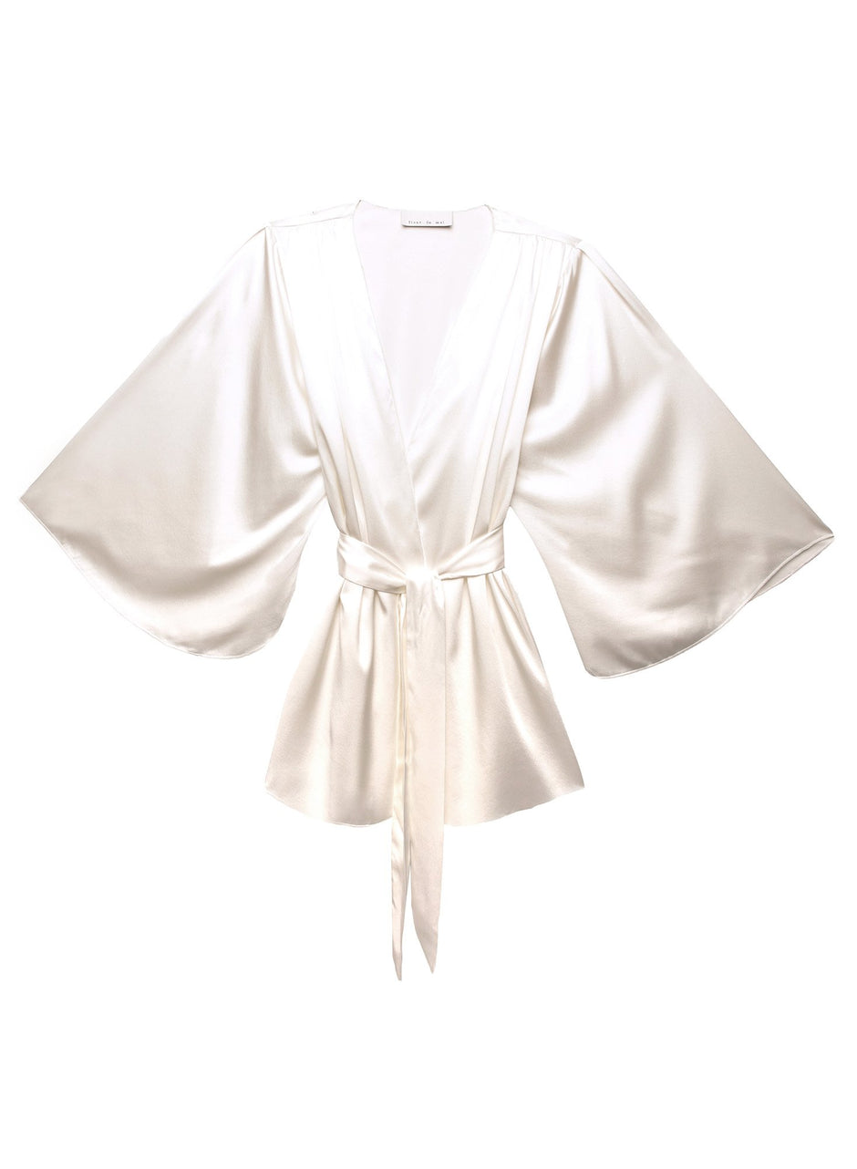 Creme - Angel Sleeve Robe | Fleur du Mal