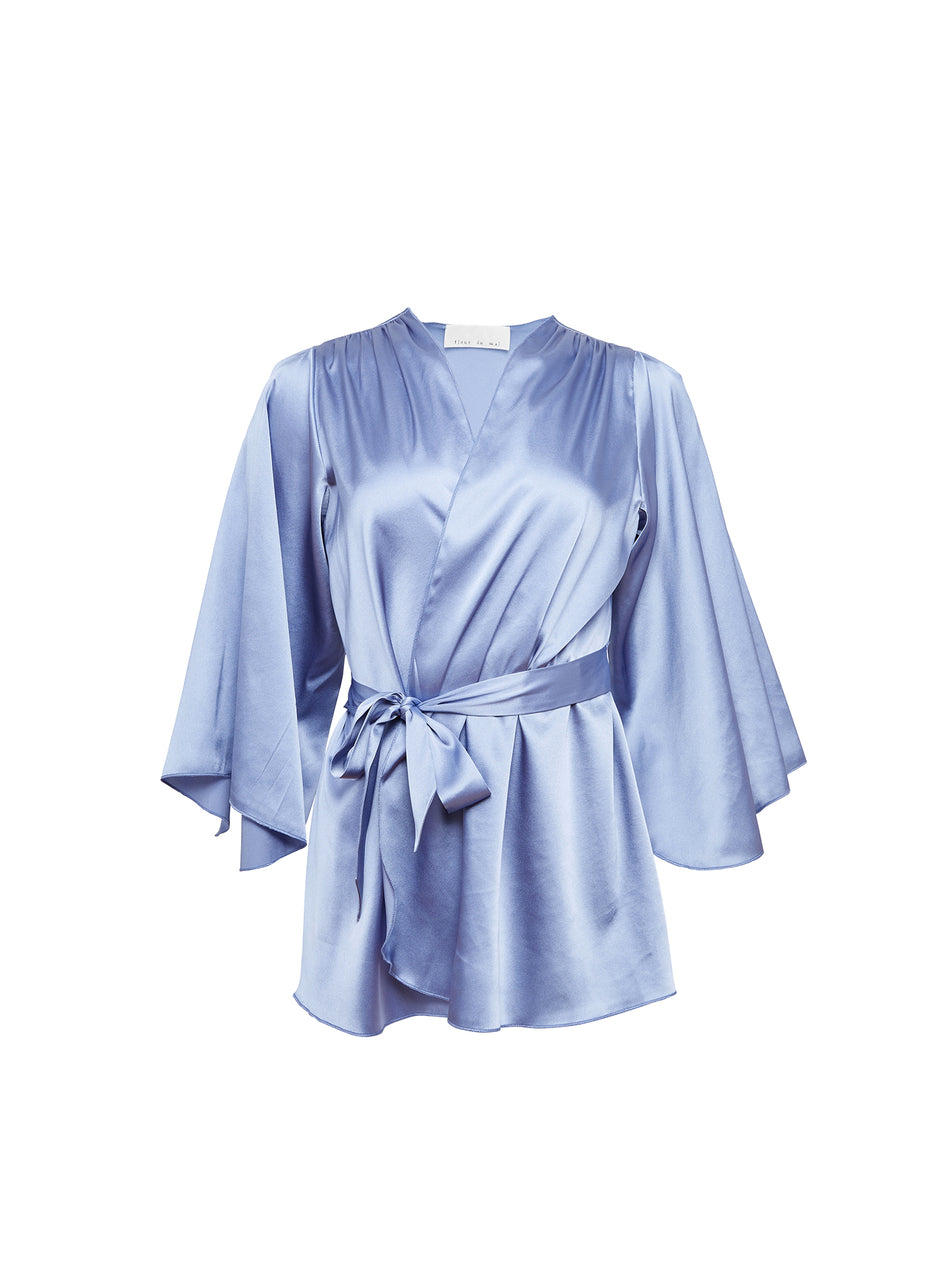 Denim blue - Angel Sleeve Robe | Fleur du Mal