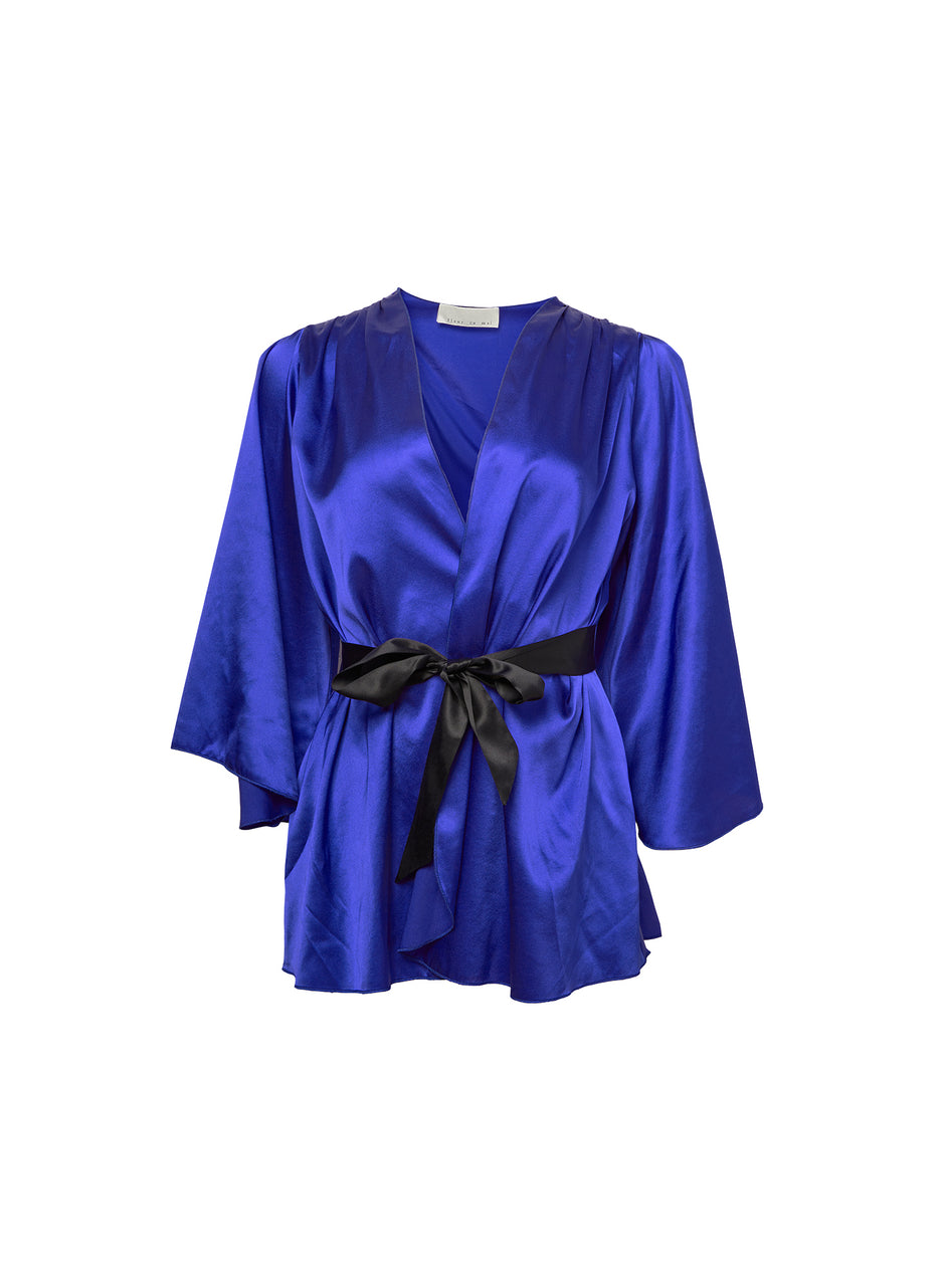 Electric blue - Angel Sleeve Robe | Fleur du Mal