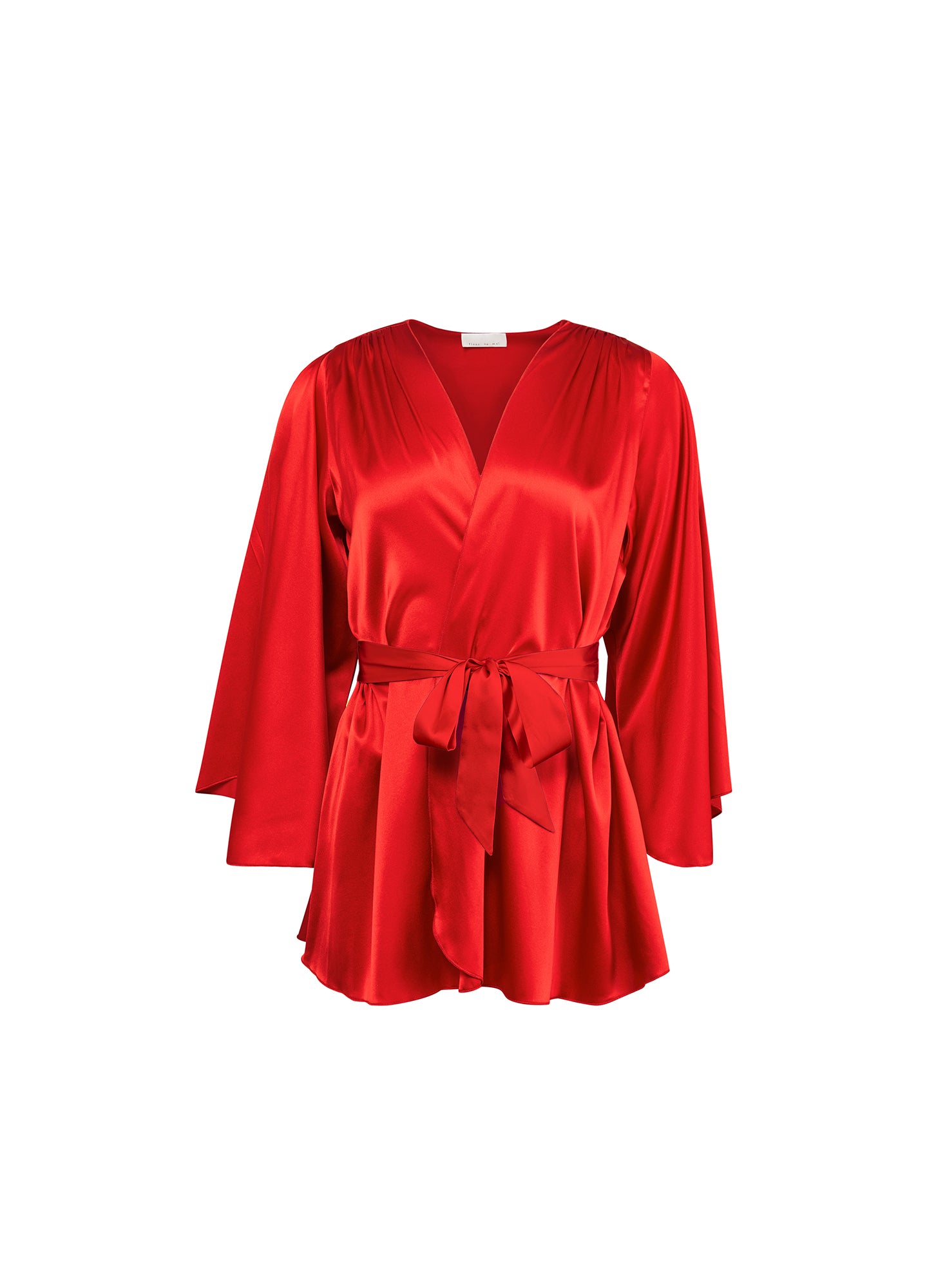 Angel Sleeve Robe in red- Fleur du Mal-flat
