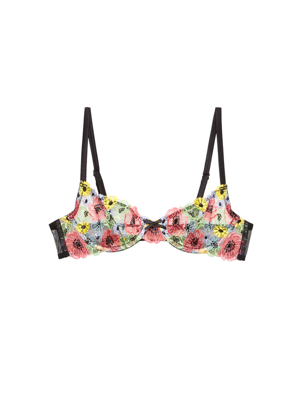 Black - Azalea Embroidery Bra | Fleur du Mal