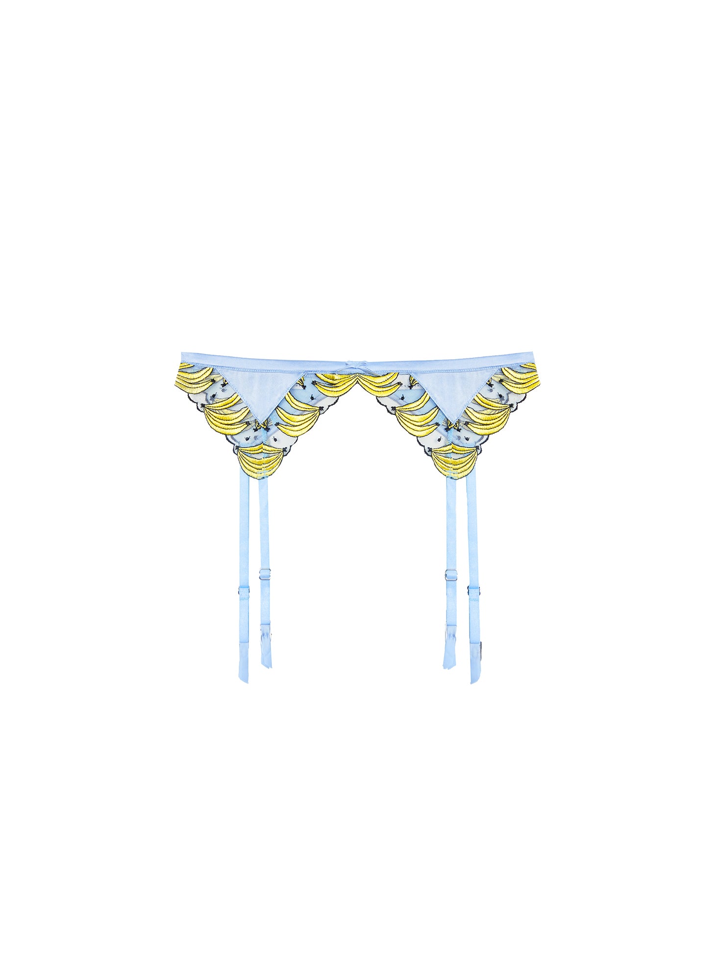 Banana Embroidery Garter Belt